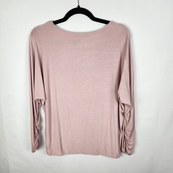 Magaschoni Dolamn Scrunch Sleeve Top M - Picture 2 of 3